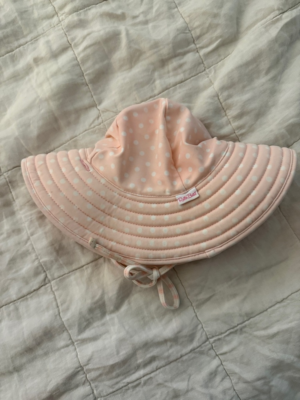 Ruffle Butts Pink Polka Dot Sun Hat